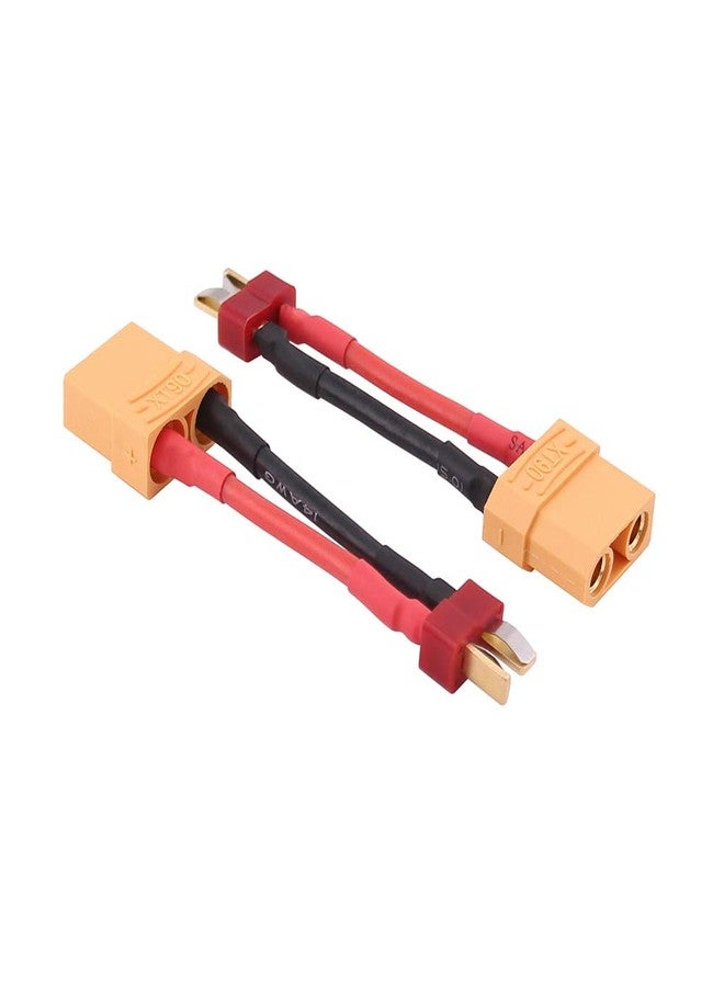 OliRC 2pcs Male T Plug to Female XT90 Connector Adapter with 14awg 2in Cable(C102-2) - Image 1